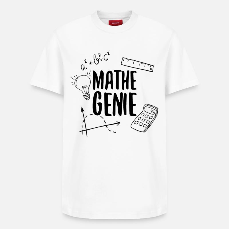 Math genius mathematics genius arithmetic math - Relaxed Unisex Supima Cotton T-Shirt – by SPREAD - white