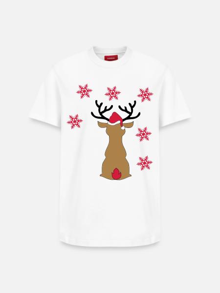 moose - Relaxed Unisex Supima Cotton T-Shirt – by SPREAD - white