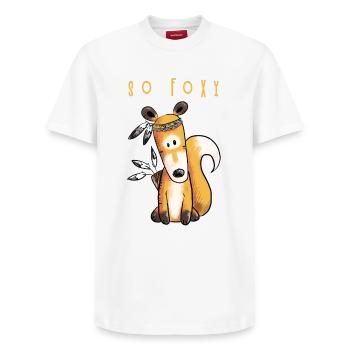 So Foxy Fuchs Im Indianer Kostüm I Rotfuchs - Relaxed Unisex Supima Cotton T-Shirt – von SPREAD - Weiß - Vorne - AI Model Female 172 dark (172cm) & AI Model Male 185 dark (185cm)