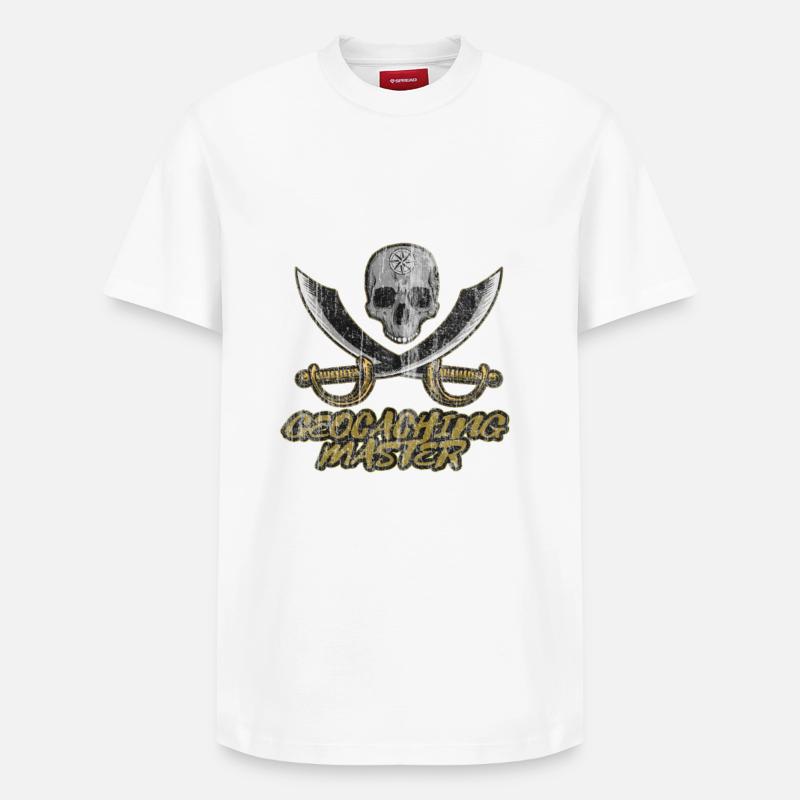Geocaching - Relaxed Unisex Supima Cotton T-Shirt – von SPREAD - Weiß