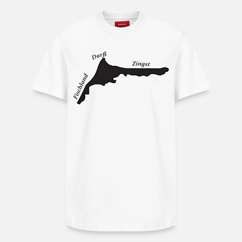 Fischland Darß Zingst - Relaxed Unisex Supima Cotton T-Shirt – von SPREAD - Weiß