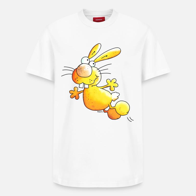 Crazy Hase - Hasen - Relaxed Unisex Supima Cotton T-Shirt – von SPREAD - Weiß