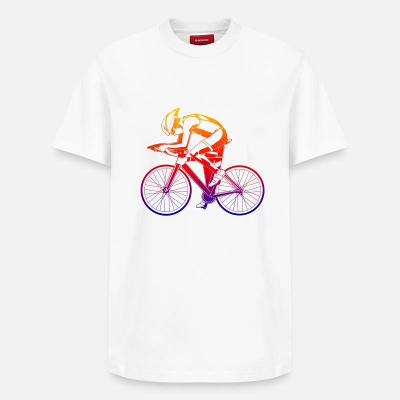 Fahrradfahrer - Relaxed Unisex Supima Cotton T-Shirt – von SPREAD - Weiß