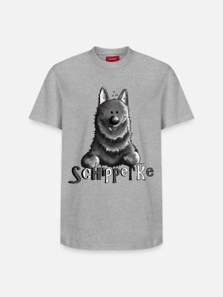 Happy Schipperke - Dog - Dogs - Relaxed Unisex Supima Cotton T-Shirt – by SPREAD - white