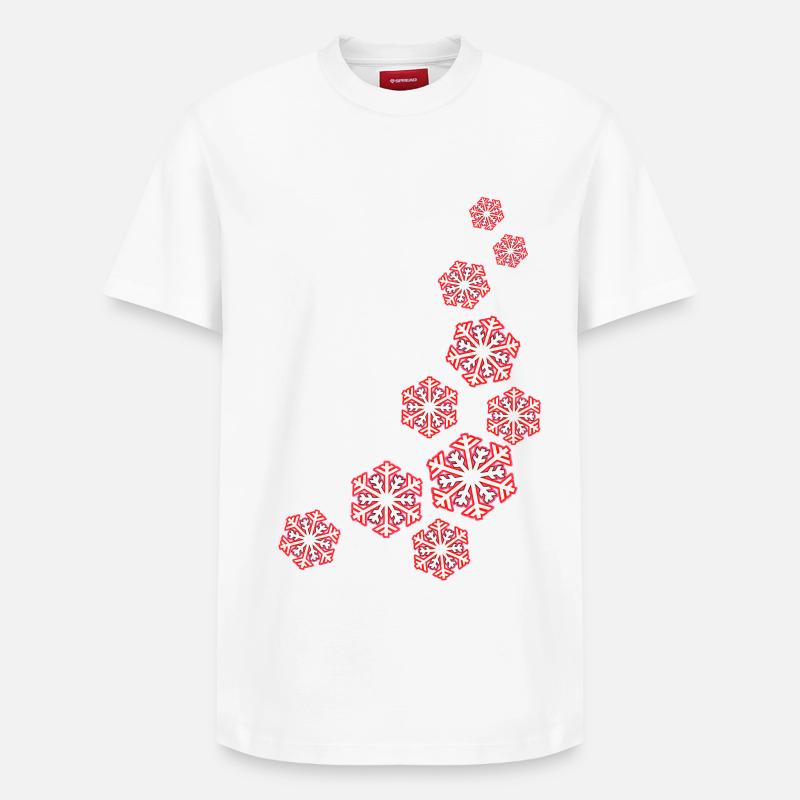 Schneeflocken - Relaxed Unisex Supima Cotton T-Shirt – von SPREAD - Weiß