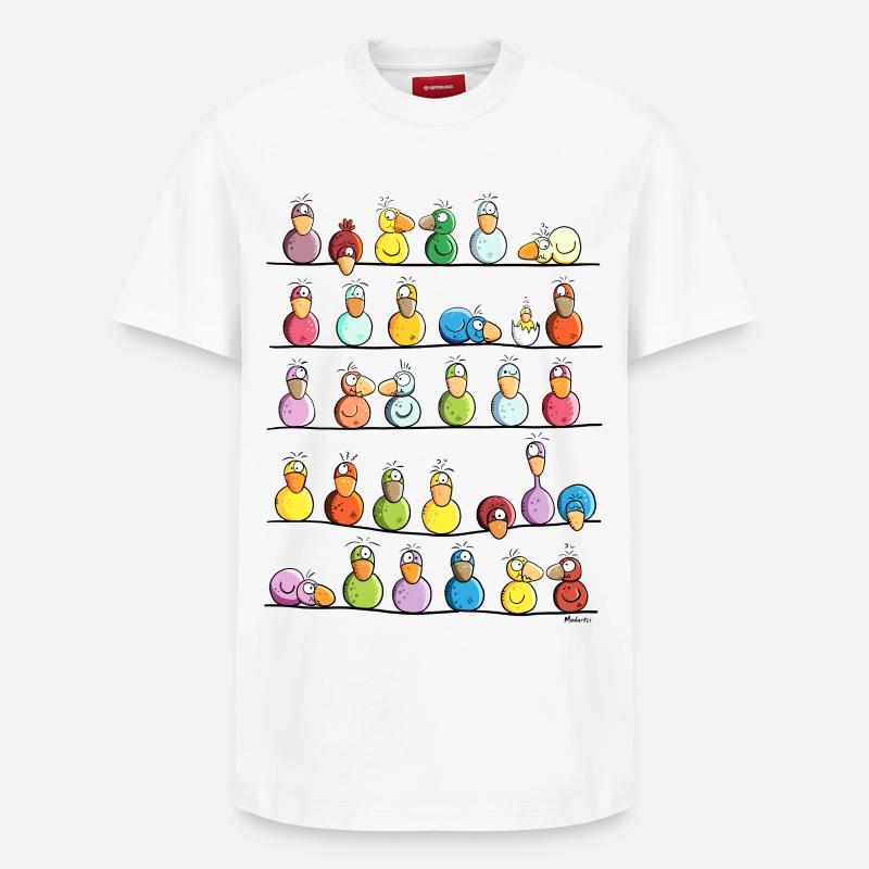 Vogel Farm - Relaxed Unisex Supima Cotton T-Shirt – von SPREAD - Weiß