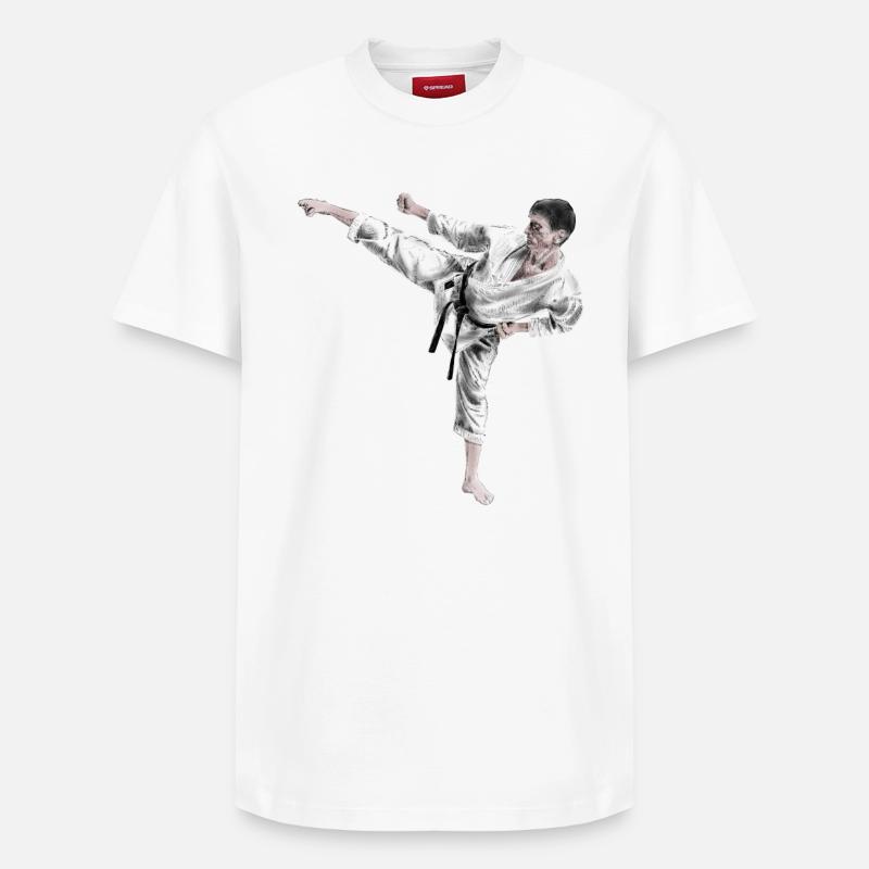 Karate - Relaxed Unisex Supima Cotton T-Shirt – von SPREAD - Weiß