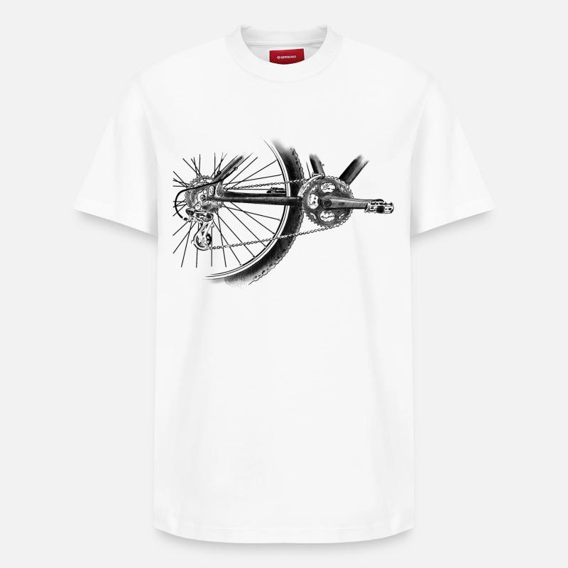 roue - T-shirt unisexe décontracté en coton Supima – de SPREAD - blanc
