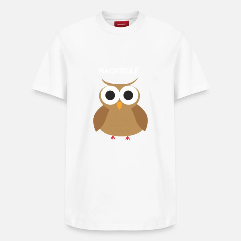 Nachteule Nachtschicht Nachts wach - Relaxed Unisex Supima Cotton T-Shirt – von SPREAD - Weiß