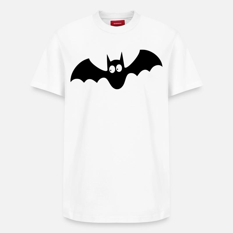 Fledermaus 001 - Relaxed Unisex Supima Cotton T-Shirt – von SPREAD - Weiß