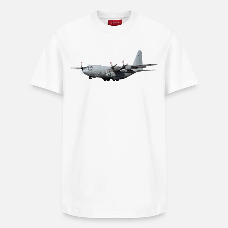 C-130 Hercules - T-shirt unisexe décontracté en coton Supima – de SPREAD - blanc