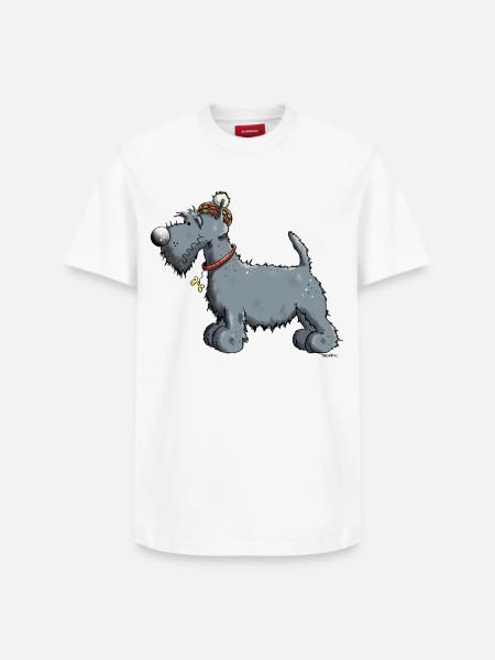 Funny Scottish Terrier - Relaxed Unisex Supima Cotton T-Shirt – by SPREAD - white