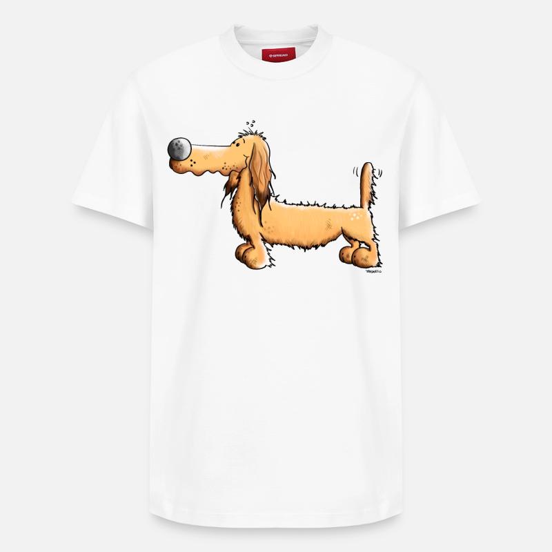 Damiana la Teckel - T-shirt unisexe décontracté en coton Supima – de SPREAD - blanc