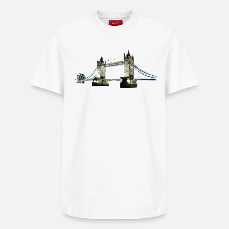 Tower Bridge - T-shirt unisexe décontracté en coton Supima – de SPREAD - blanc