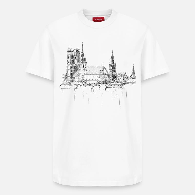 München - Relaxed Unisex Supima Cotton T-Shirt – von SPREAD - Weiß