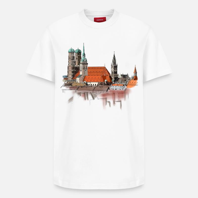 Munich - Relaxed Unisex Supima Cotton T-Shirt – by SPREAD - white