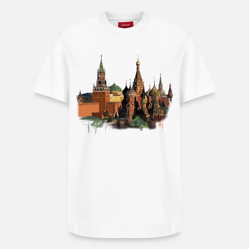 Moscou - T-shirt unisexe décontracté en coton Supima – de SPREAD - blanc