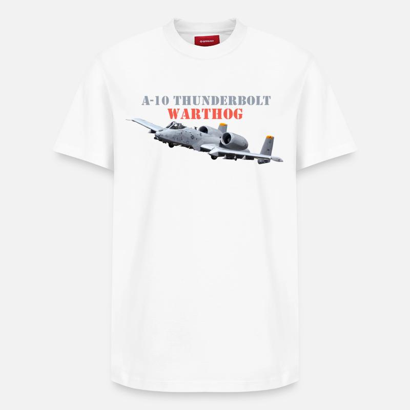 A-10 Thundertbolt - T-shirt unisexe décontracté en coton Supima – de SPREAD - blanc