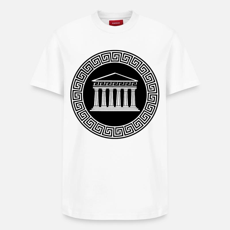 Temple antique - T-shirt unisexe décontracté en coton Supima – de SPREAD - blanc