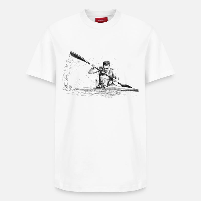 Kayak - T-shirt unisexe décontracté en coton Supima – de SPREAD - blanc