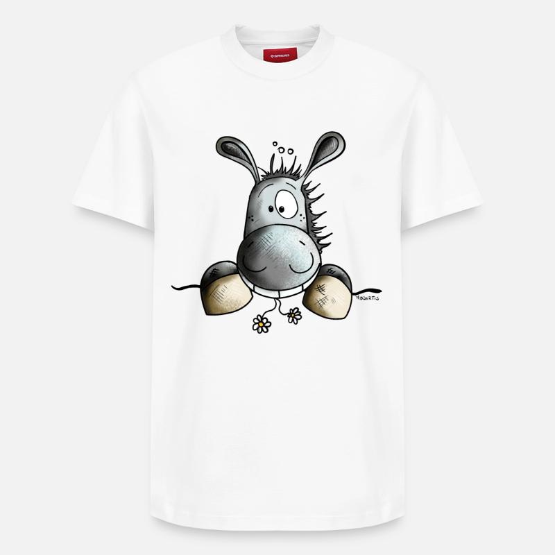 Mignon Âne - T-shirt unisexe décontracté en coton Supima – de SPREAD - blanc