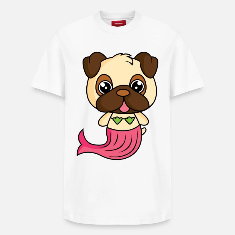 Carlin en sirène - T-shirt unisexe décontracté en coton Supima – de SPREAD - blanc
