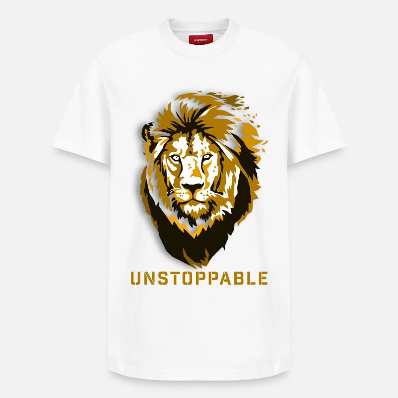 Tête de Lion Imparable - T-shirt unisexe décontracté en coton Supima – de SPREAD - blanc