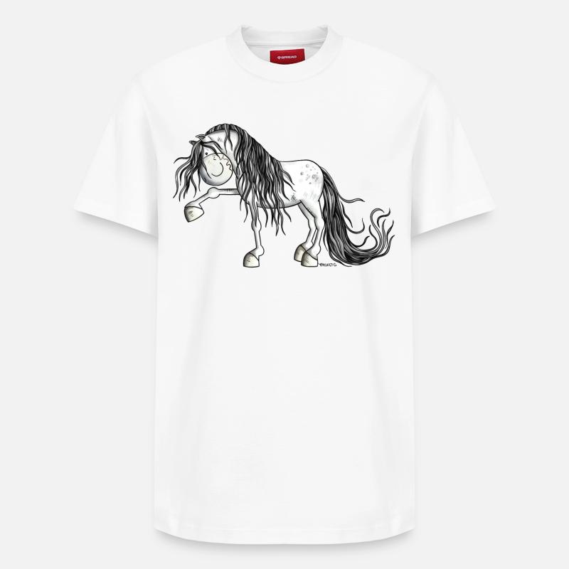 Lustiger Andalusier - Relaxed Unisex Supima Cotton T-Shirt – von SPREAD - Weiß
