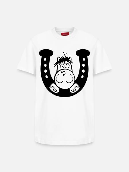 Cute Horse - Relaxed Unisex Supima Cotton T-Shirt – by SPREAD - white