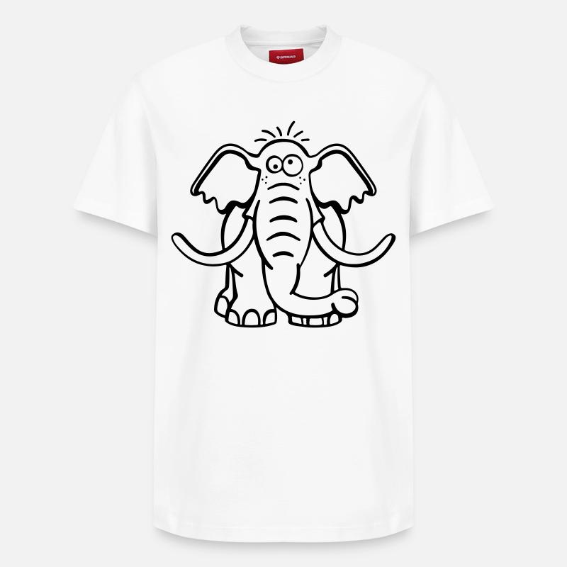 Großer Elefant - Relaxed Unisex Supima Cotton T-Shirt – von SPREAD - Weiß