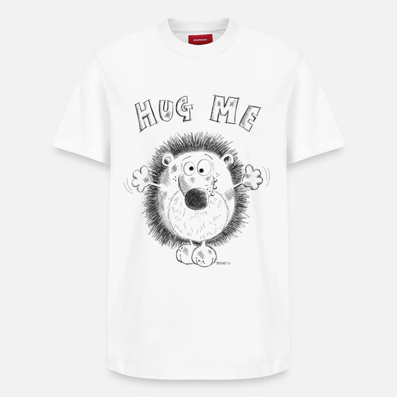 Hug Me Igel - Relaxed Unisex Supima Cotton T-Shirt – von SPREAD - Weiß