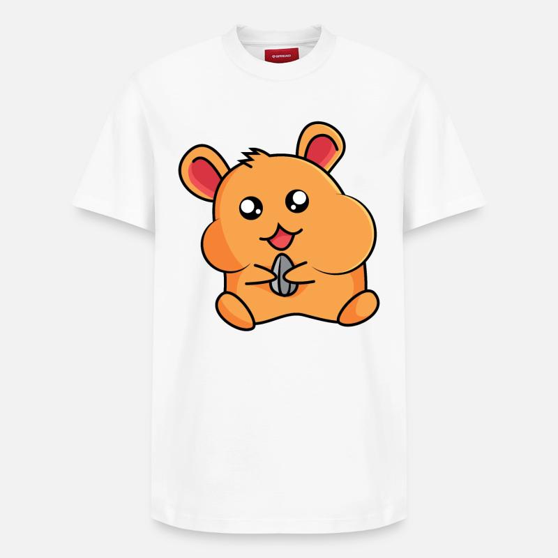 Hamster sur hamster - design - T-shirt unisexe décontracté en coton Supima – de SPREAD - blanc