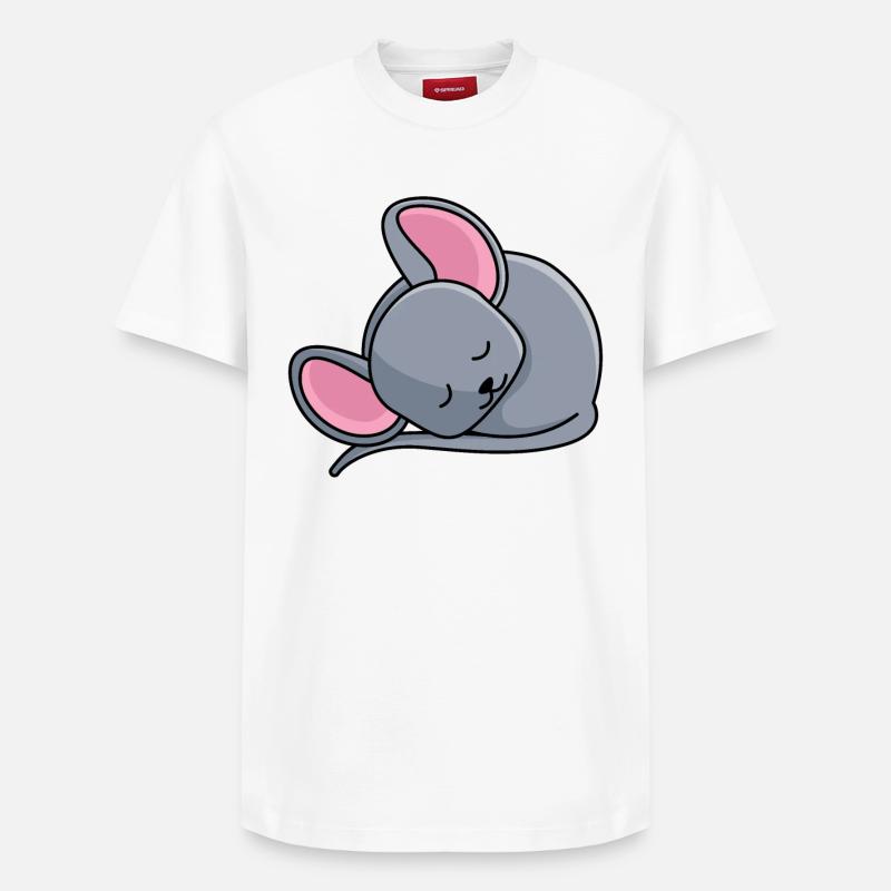 Schlafendes Mäuschen - Relaxed Unisex Supima Cotton T-Shirt – von SPREAD - Weiß