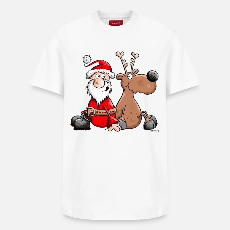 Weihnachts Dreamteam - Relaxed Unisex Supima Cotton T-Shirt – von SPREAD - Weiß