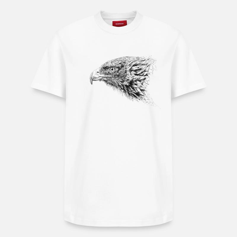 Adler - Relaxed Unisex Supima Cotton T-Shirt – von SPREAD - Weiß