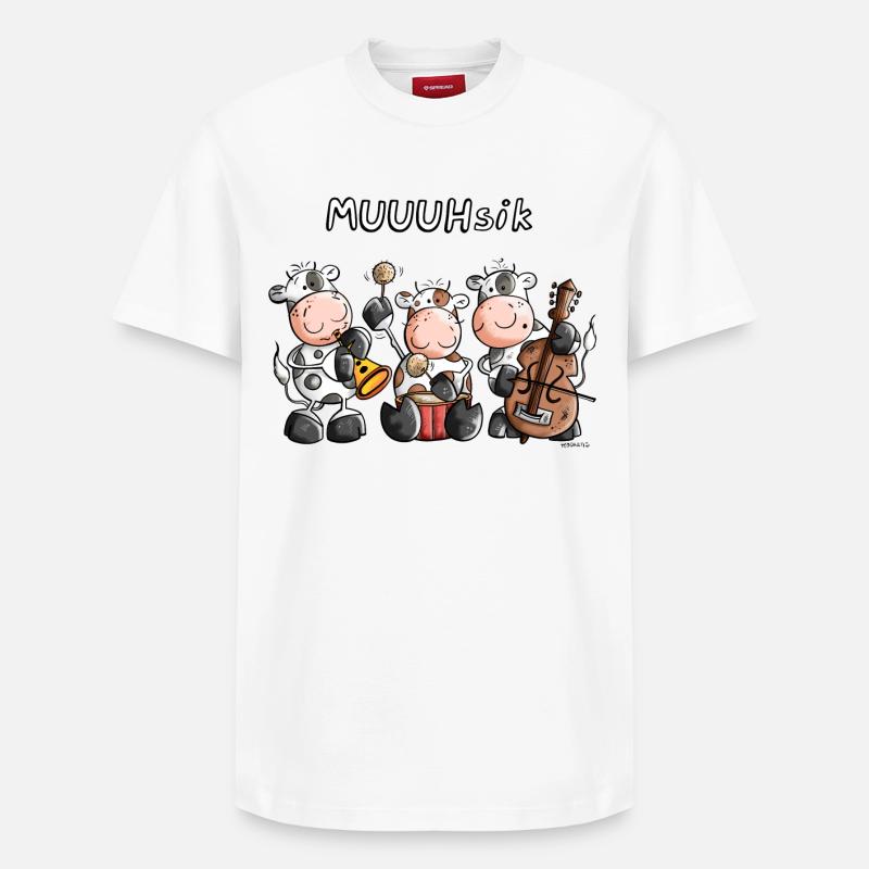 MUUUHsik Kühe - Relaxed Unisex Supima Cotton T-Shirt – von SPREAD - Weiß