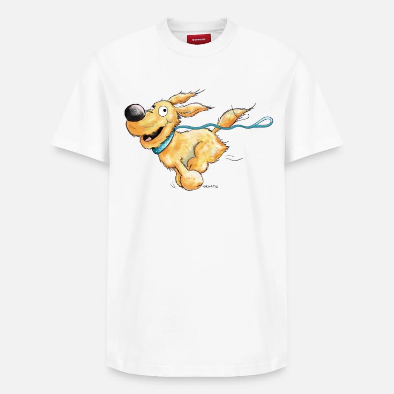 Chien courant - T-shirt unisexe décontracté en coton Supima – de SPREAD - blanc