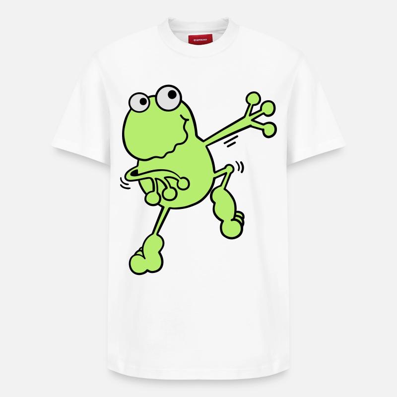 Drôle Grenouille - T-shirt unisexe décontracté en coton Supima – de SPREAD - blanc