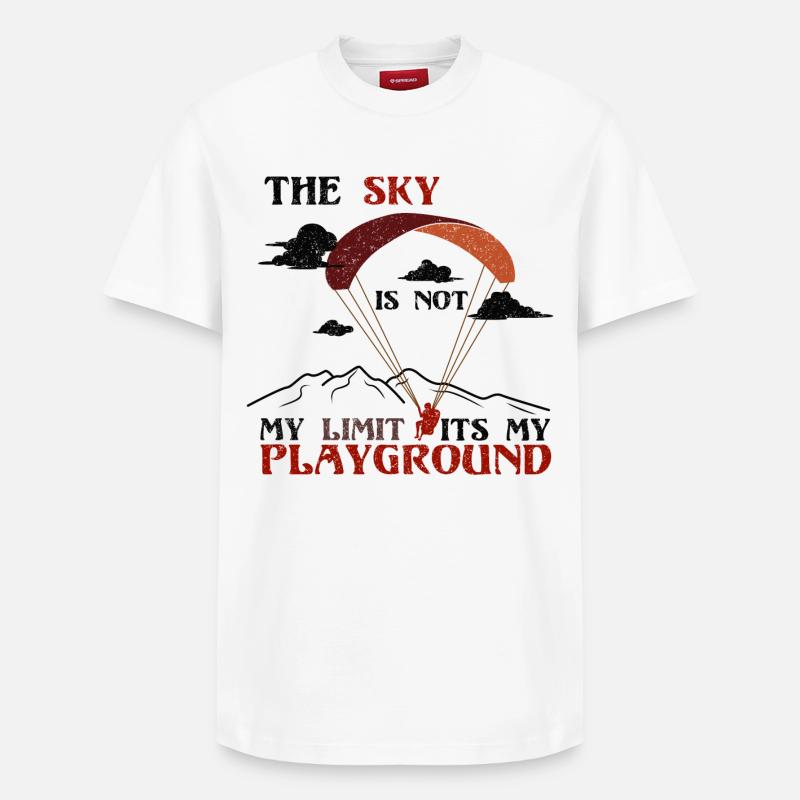 Parapente - Design - T-shirt unisexe décontracté en coton Supima – de SPREAD - blanc