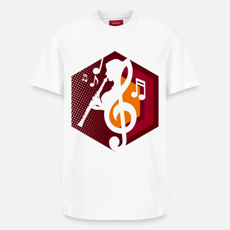 Clarinette - Clarinettiste - T-shirt unisexe décontracté en coton Supima – de SPREAD - blanc
