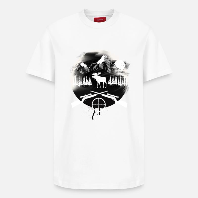 Élan chasseur - T-shirt unisexe décontracté en coton Supima – de SPREAD - blanc