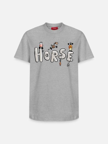 Pferde Schriftzug - Relaxed Unisex Supima Cotton T-Shirt – von SPREAD - Weiß