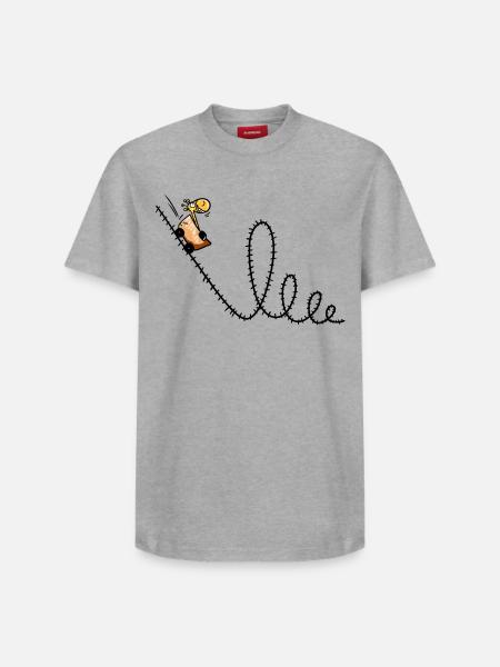 Giraffe fährt Achterbahn - Relaxed Unisex Supima Cotton T-Shirt – von SPREAD - Weiß