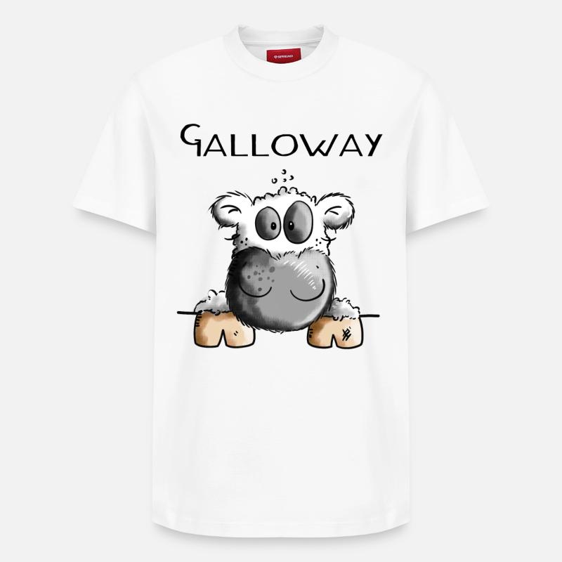 Galloway Vache - Vaches - Bovins - Cadeaux - T-shirt unisexe décontracté en coton Supima – de SPREAD - blanc