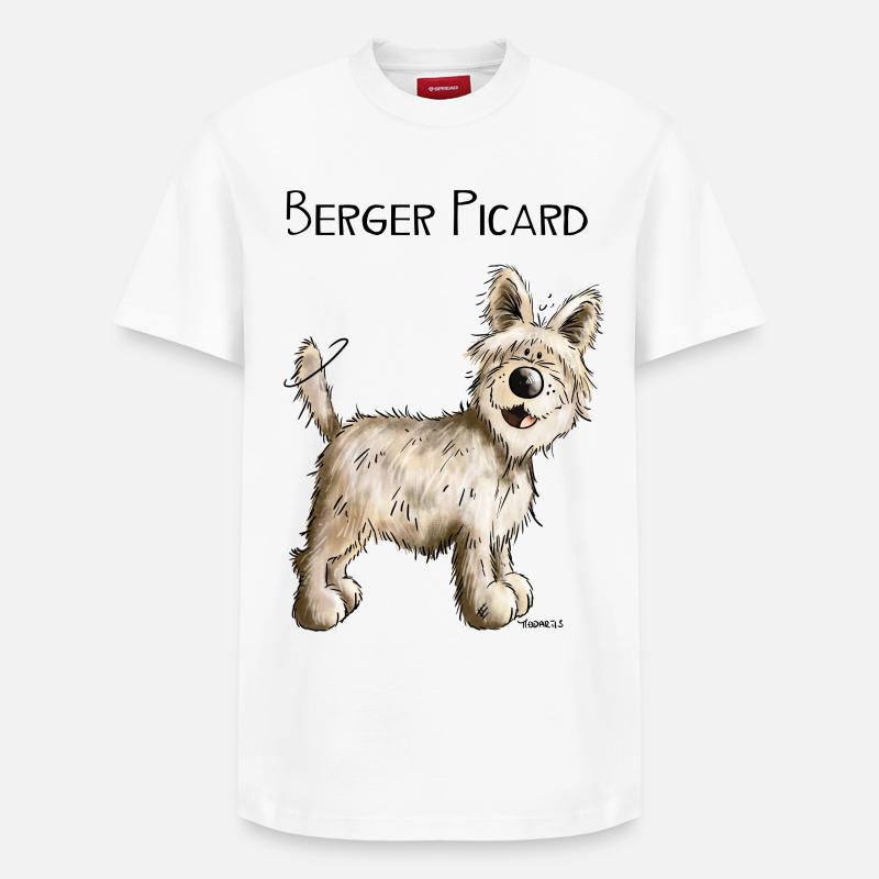 Berger Picard - Chien- Cadeau - T-shirt unisexe décontracté en coton Supima – de SPREAD - blanc