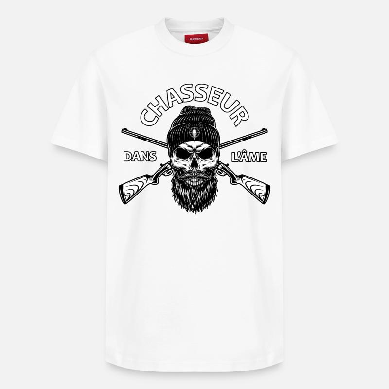 Jäger in der Seele - Relaxed Unisex Supima Cotton T-Shirt – von SPREAD - Weiß