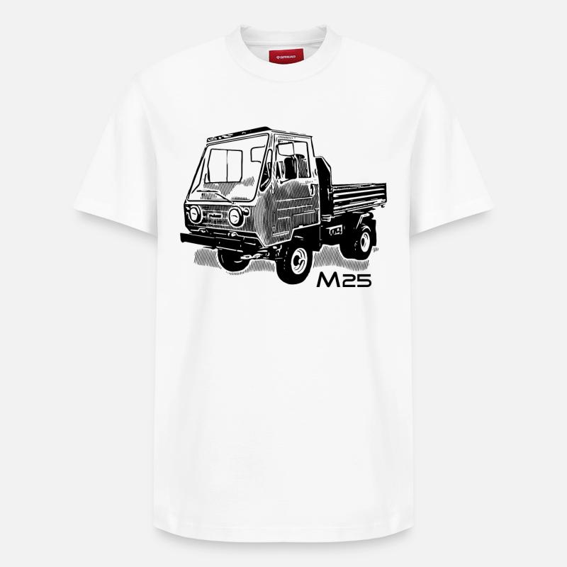 Multicar M25 - Relaxed Unisex Supima Cotton T-Shirt – von SPREAD - Weiß