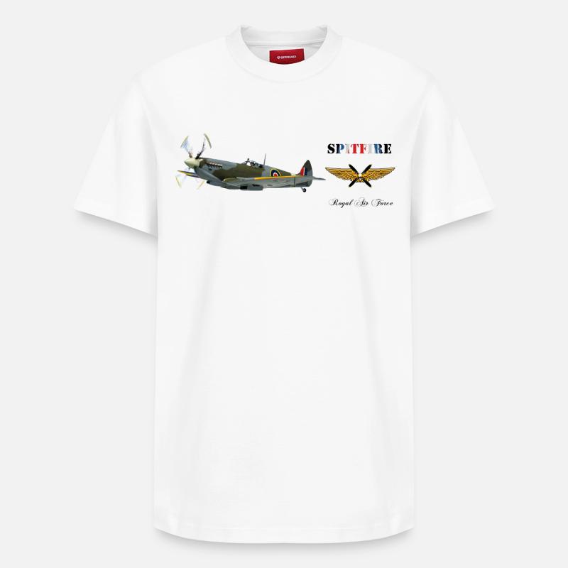 Spitfire - T-shirt unisexe décontracté en coton Supima – de SPREAD - blanc