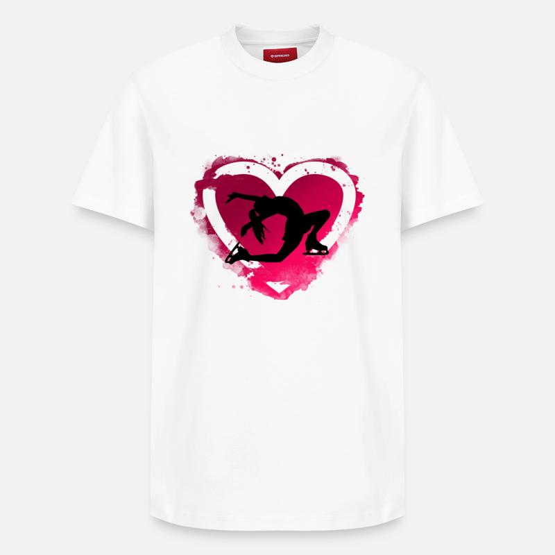 Eiskunstlauf - Relaxed Unisex Supima Cotton T-Shirt – von SPREAD - Weiß