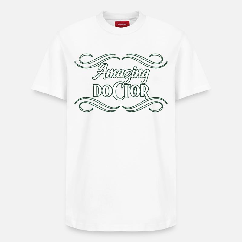médecin - T-shirt unisexe décontracté en coton Supima – de SPREAD - blanc
